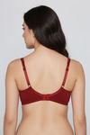 Zivame Double Layered Non Wired 3/4th Coverage Tshirt Bra - Red Dahlia — thumbnail 3